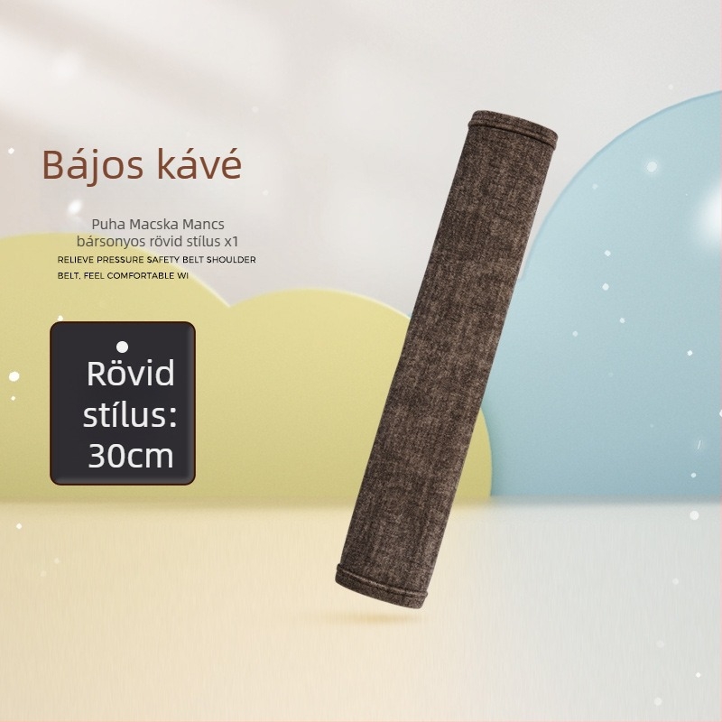 Autóöv védő - macska tappancs plüssel, chenille anyag, testreszabható, logó nyomtatás elérhető, praktikus