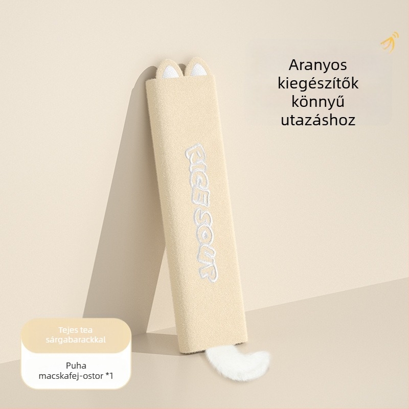 Autós öv vállvédő macskás dizájnnal, Icaroom/Love Car House, kristályosan puha anyag, 50 g, logónyomtatás lehetséges