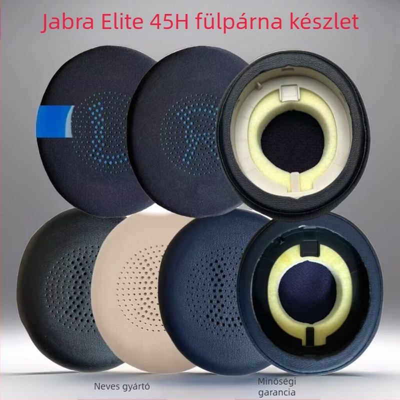 Jabra 45H és Evolve2 65 UC-hoz készült mesterséges bőr fülpárnák, könnyen felszerelhetők, kényelmes viselet