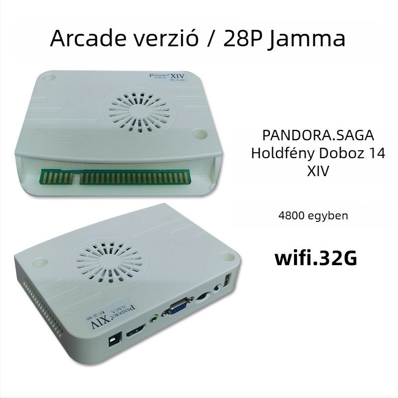 JAMMA arcade alaplap Androiddal, 128GB memória, HDMI/USB interfészek, nosztalgikus stílus