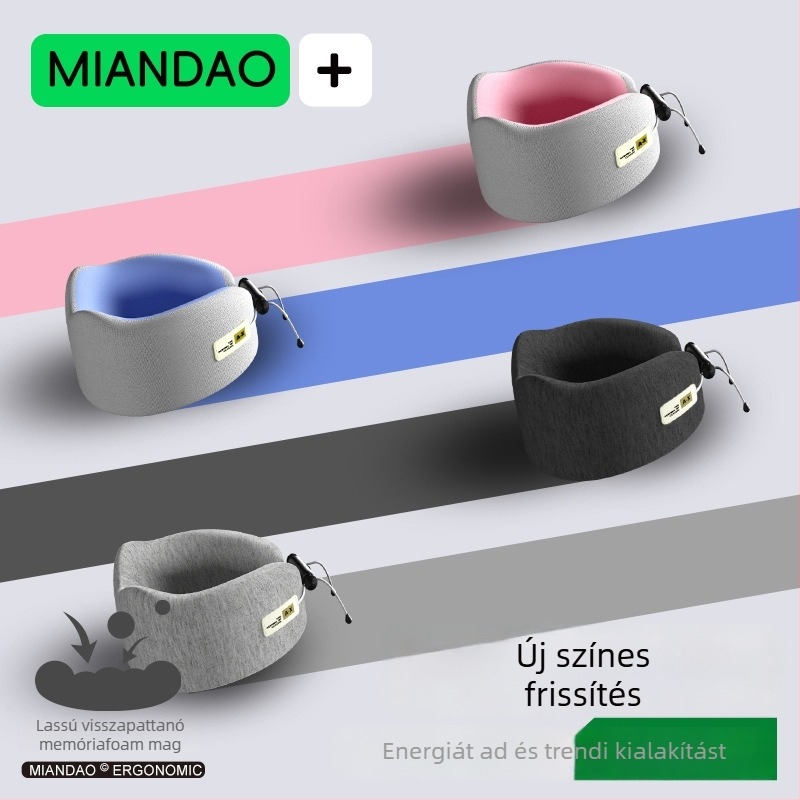 U-alakú utazó nyakpárna memóriahabból, lassú visszaalakulású, nyaktámasz