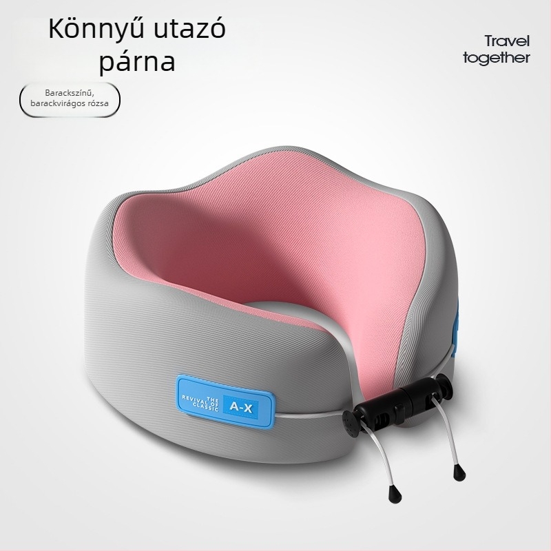 U-alakú utazó nyakpárna memóriahabból, lassú visszaalakulású, nyaktámasz
