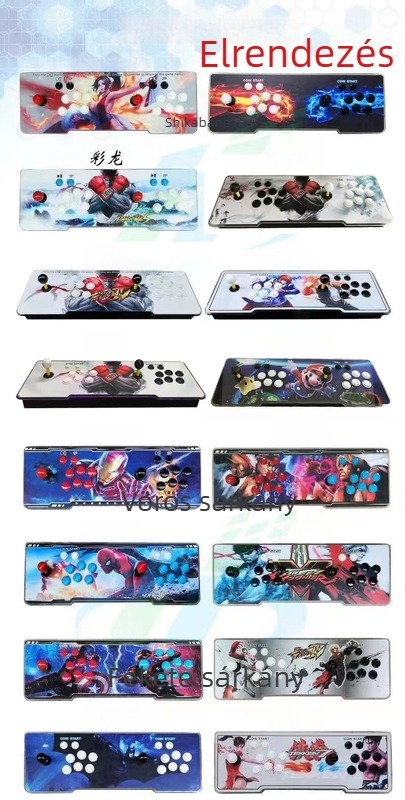 Nostalgikus tévés játékkonzol két játékos számára, eredeti játékszoftverrel, 16 GB memória, vezetékes és vezeték nélküli kontrollerek, modell SST01