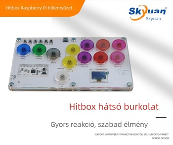 HITBOX harci billentyűzet USB arcade joystick — akril, nagy pontosság, kompatibilis Switch, PC, Android és PS4