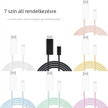 Type-C–HDMI 4K videó kijelzőkábel, kompatibil iPhone 15, Huawei Mate60 és Samsung sorozattal