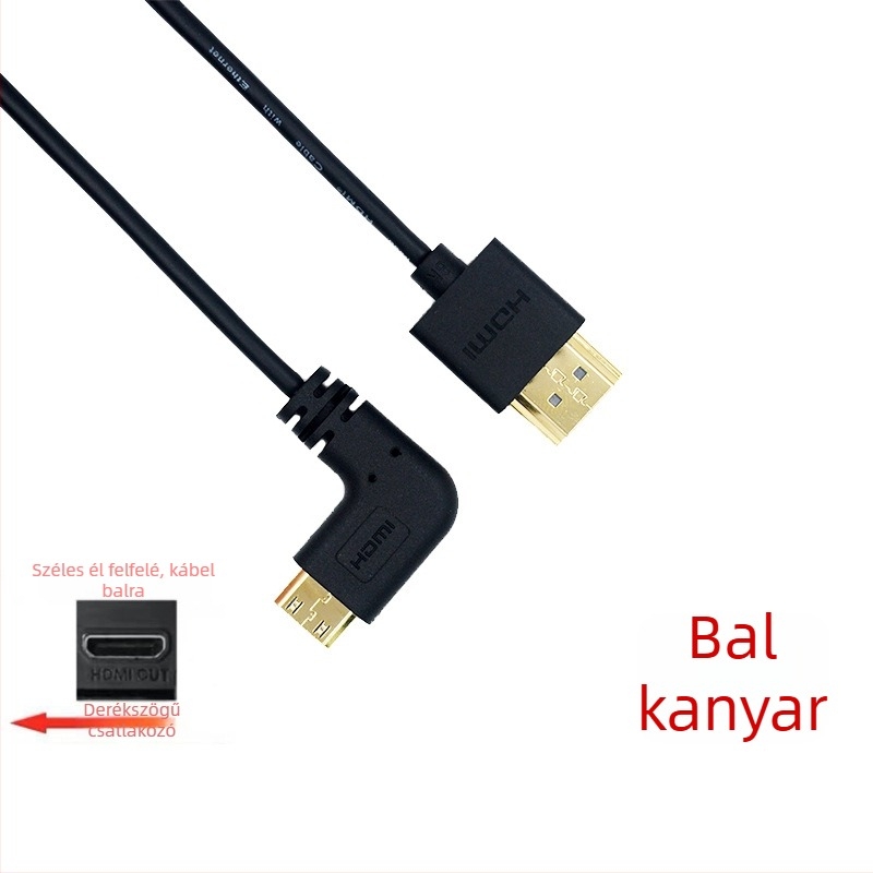 HDMI 2.1 8K vékony rugalmas kábel Micro HDMI‑ről standard HDMI‑re, 3 m, aranyozott csatlakozók