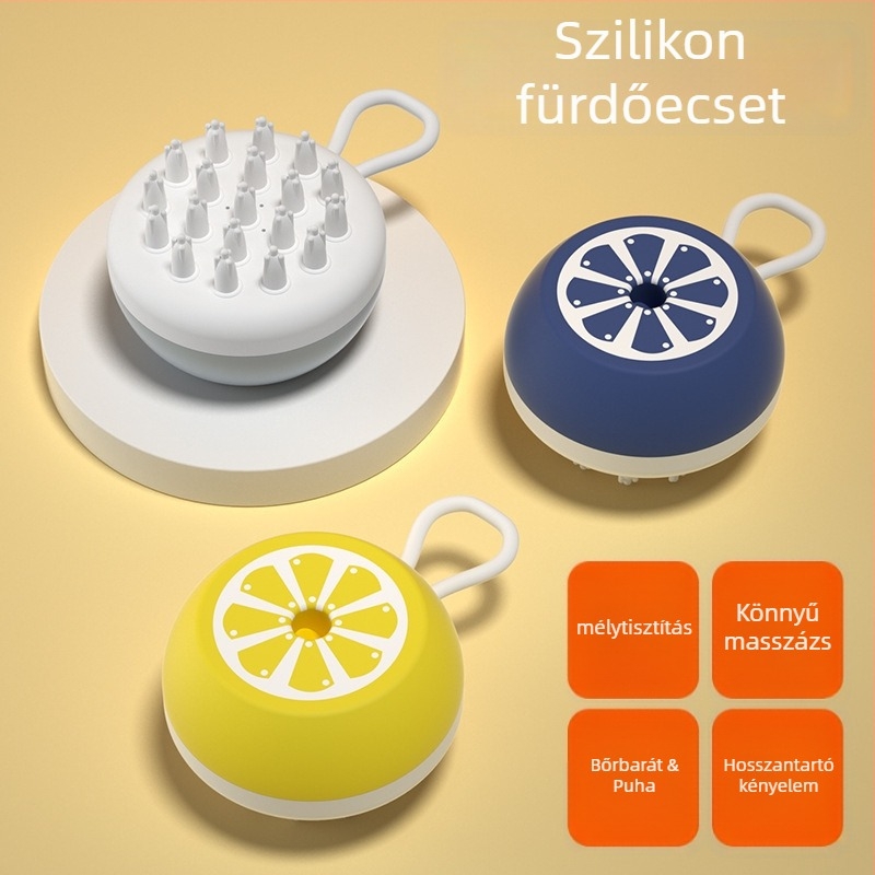 Szilikon masszázsos ápoló kefé macskáknak és kutyáknak – szőrhullás elleni és fürdetésre