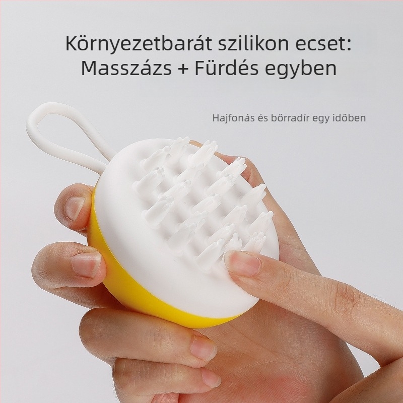 Szilikon masszázsos ápoló kefé macskáknak és kutyáknak – szőrhullás elleni és fürdetésre