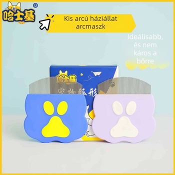 Husky háziállatgondozó fésű macskák és kutyák számára, rozsdamentes acélból, kerek fej, görbült fogak