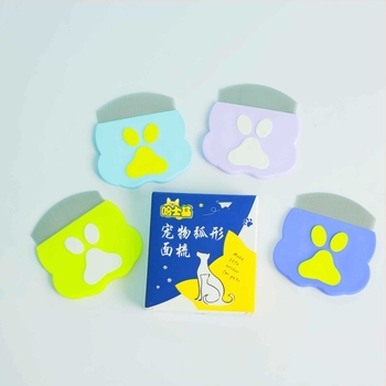 Husky háziállatgondozó fésű macskák és kutyák számára, rozsdamentes acélból, kerek fej, görbült fogak