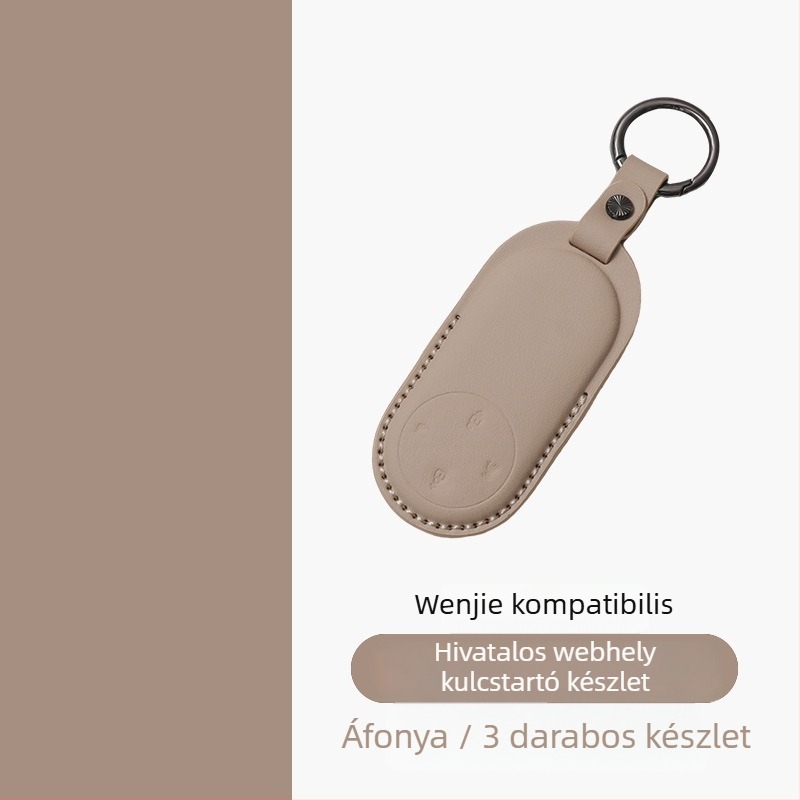 Kulcsfedél az AITO Huawei Qijie M9/M7/M5-höz — teljes védőhéj, bőr anyagú kivitel és kulcstartó