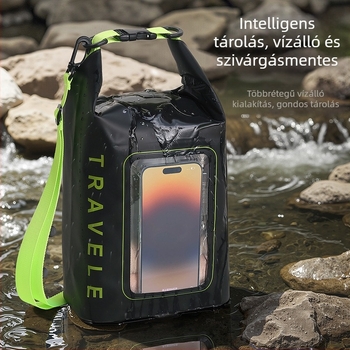 Kültéri vízálló crossbody táska – PVC háló anyag, EVA bélés, uniszex