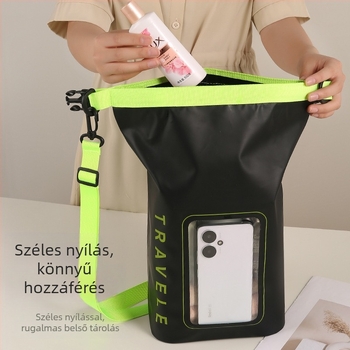 Kültéri vízálló crossbody táska – PVC háló anyag, EVA bélés, uniszex