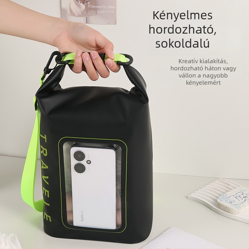 Kültéri vízálló crossbody táska – PVC háló anyag, EVA bélés, uniszex