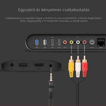 3,5 mm-es audio-kábel Lotus 3RCA-hoz digitális eszközökhöz