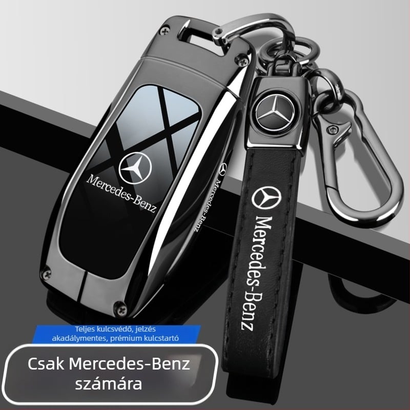 Mercedes-Benz kulcsvédő tok C260L/E300L/GLC/A200L/GLB – cinkötvözet anyag, prémium stílus