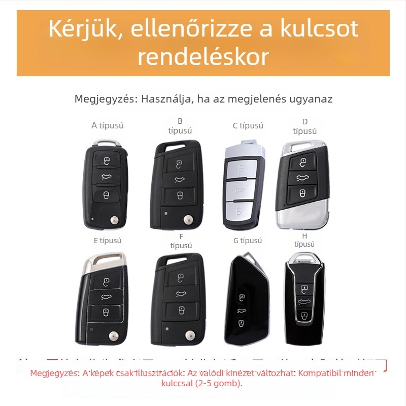 Volkswagen kulcstartó tok – TPU, rajzfilm stílus, testreszabható