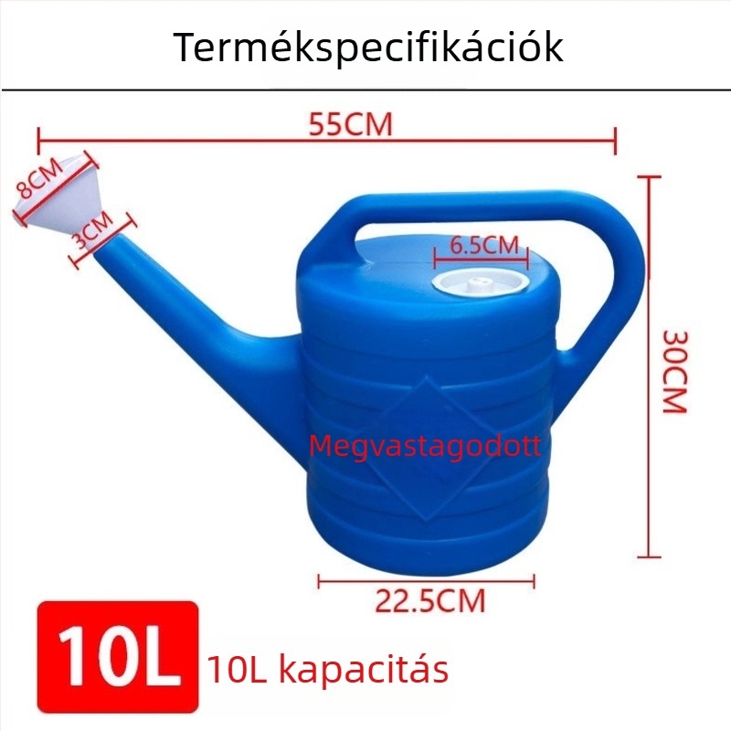 Növények öntöző kanna – nagy kapacitású, vastagított műanyagból, Termékkód: C70736d, Anyag: Egyéb, Importált: Nem