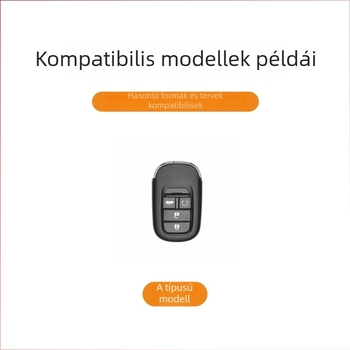 Autókulcs tok Honda Civic 11. generáció, Vezel, UR-V, Lingpai és Accord – ötvözet + bőr, egyszerű stílus, testre szabható