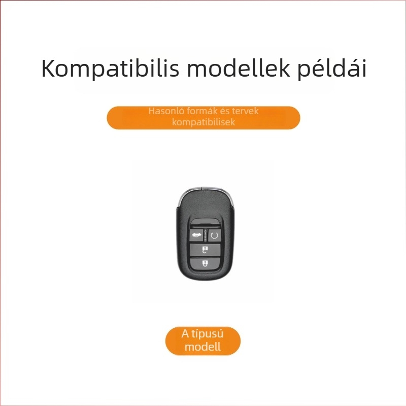 Autókulcs tok Honda Civic 11. generáció, Vezel, UR-V, Lingpai és Accord – ötvözet + bőr, egyszerű stílus, testre szabható