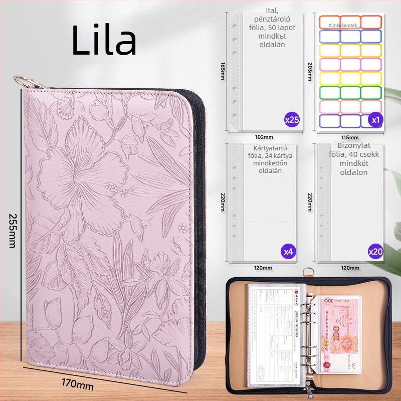 Passbook és készpénztároló táska — relief mintázat, PU anyag, Relief sorozat, Tongyi Culture