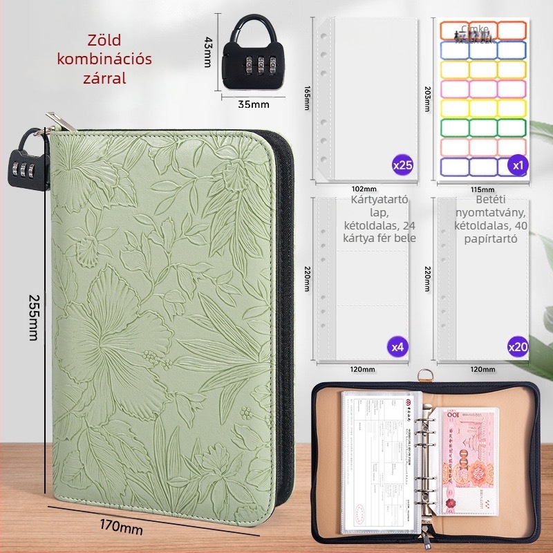 Passbook és készpénztároló táska — relief mintázat, PU anyag, Relief sorozat, Tongyi Culture