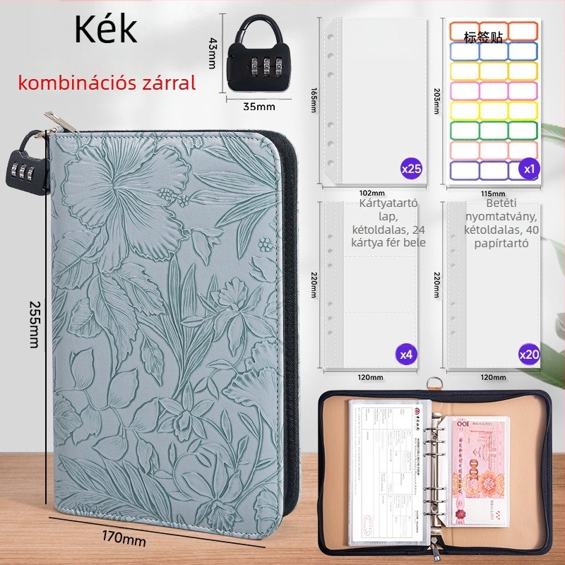 Passbook és készpénztároló táska — relief mintázat, PU anyag, Relief sorozat, Tongyi Culture