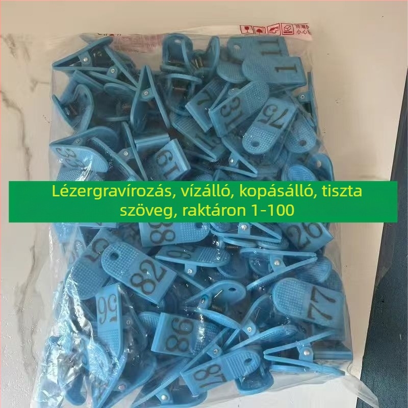 Éttermi rendelés száma klipsz, ABS anyag, termékkód JD00008, Márka: Nincs, Modell: Egyéb