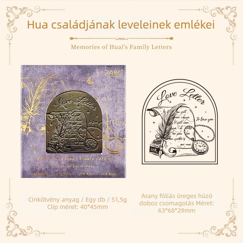 Joyful fém kézi naplóklipszek vintage csillagos ég és erdő éjszaka motívummal