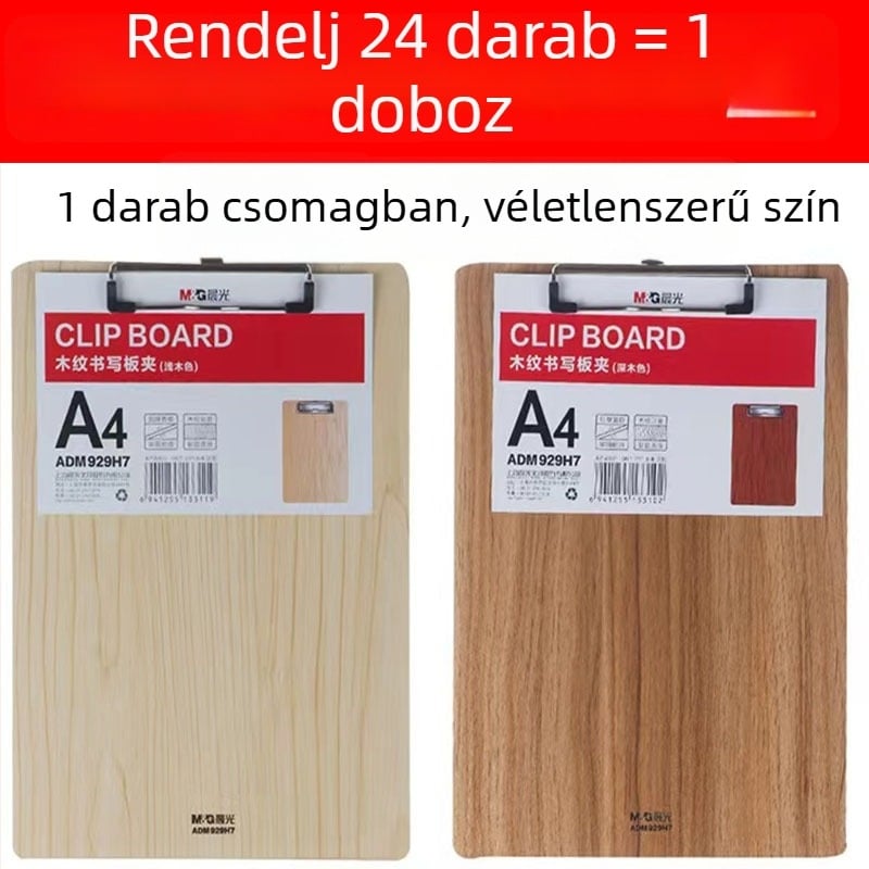 A4/A5 Tábla csipesz - fa textúra felület, Anyag: papír, Modell Adm929h7/Adm929h8, Márka M&G Morning Light