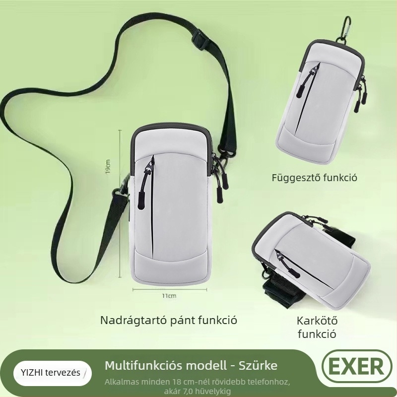 Telefontáska karra futáshoz - PU anyag, ultrakönnyű, lélegző, vízálló, nylon bélés