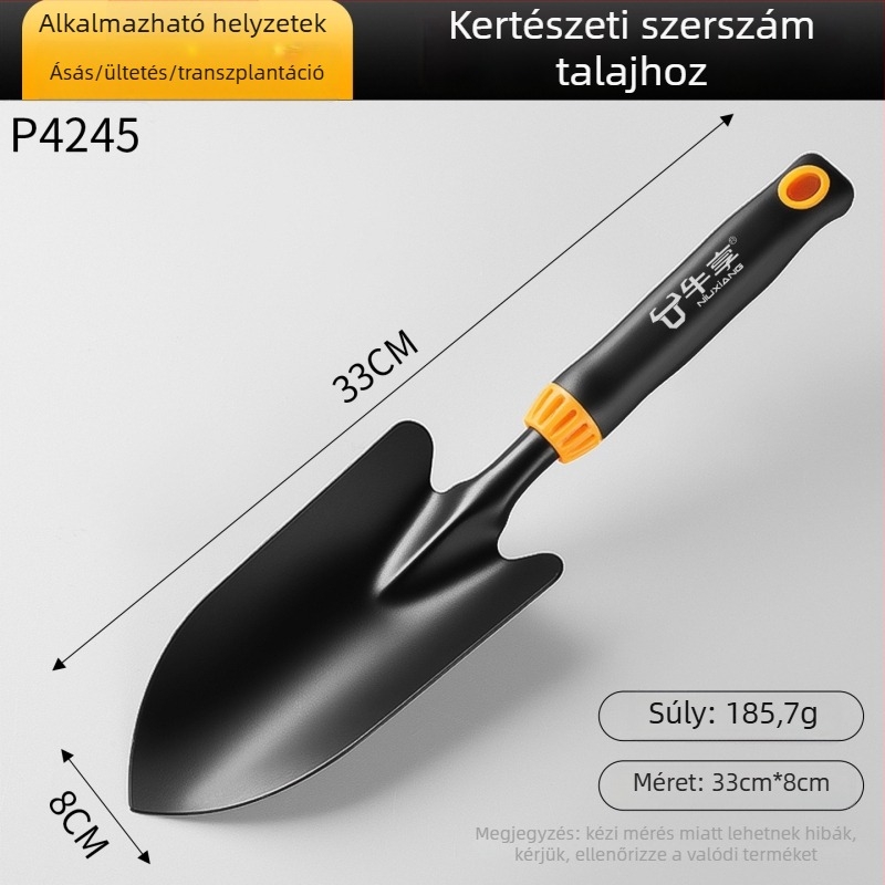 Háromrészes kerti lapát készlet rozsdamentes acélból az ásáshoz, ültetéshez és átültetéshez