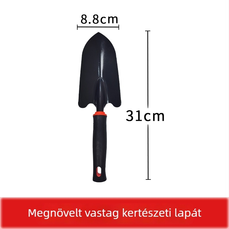 Kertészeti szerszámkészlet, három részes, vasból, virágok és zöldségek ültetésére, talaj lazítására és gyomirtására