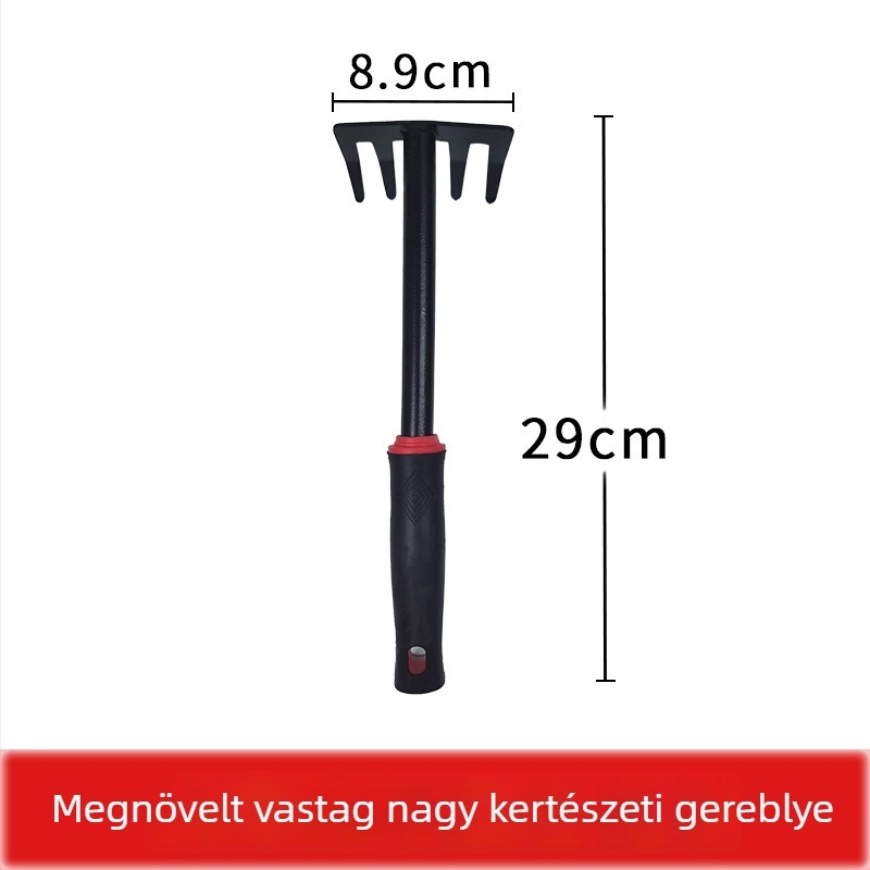 Kertészeti szerszámkészlet, három részes, vasból, virágok és zöldségek ültetésére, talaj lazítására és gyomirtására