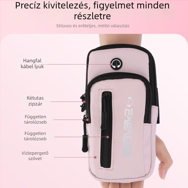 Vanlain karra illeszkedő telefon-táska sportoláshoz és kerékpározáshoz, lélegző PU anyag, poliészter-pamut bélés