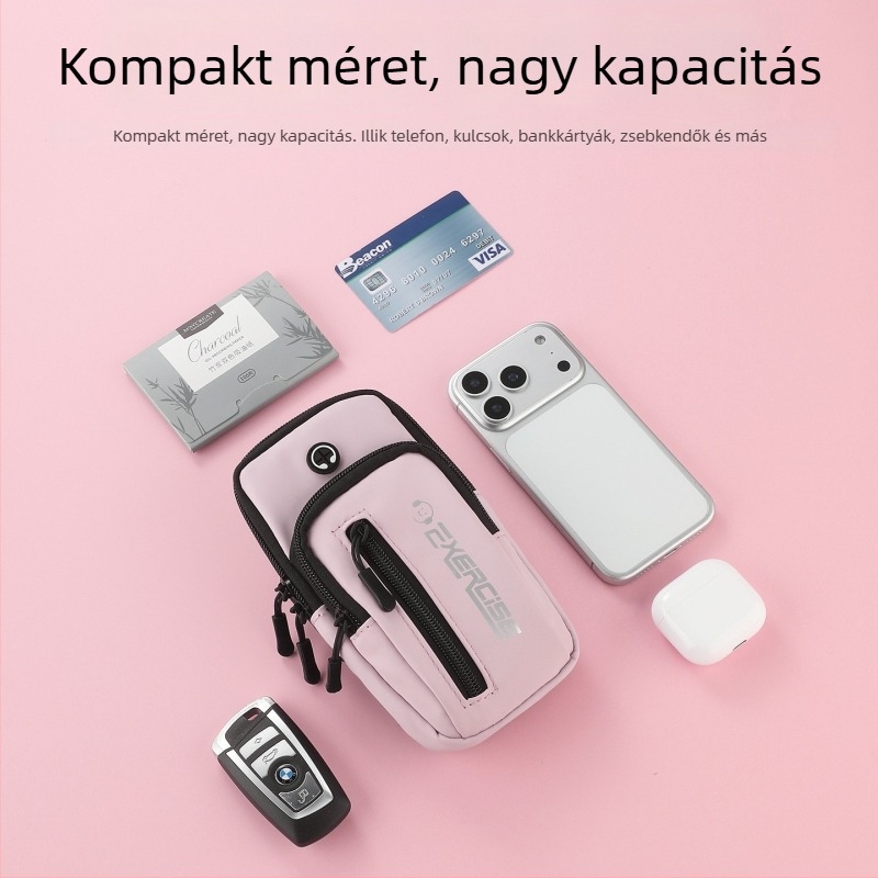 Vanlain karra illeszkedő telefon-táska sportoláshoz és kerékpározáshoz, lélegző PU anyag, poliészter-pamut bélés