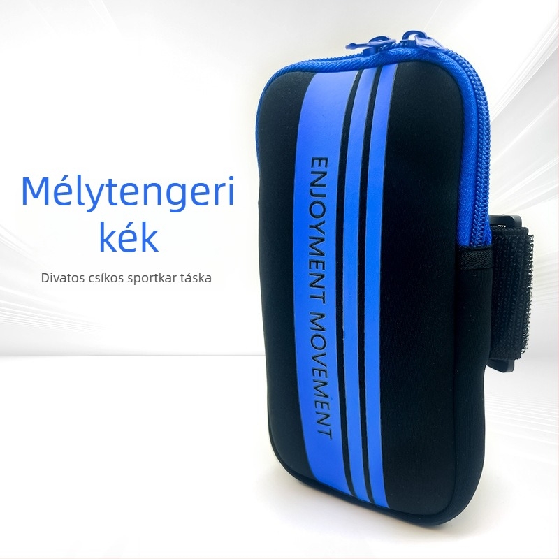 Futó karos sporttáska telefonzsebbel, kereszt vállrész, uniszex, multifunkcionális kültéri használatra