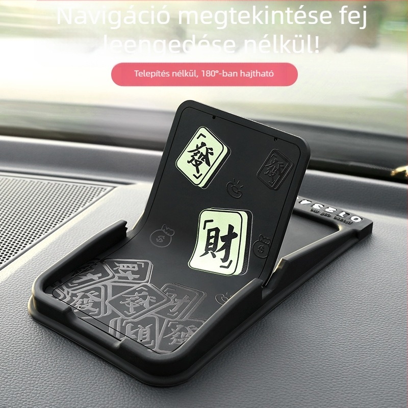 Autótelefon-tartó gravitációs rögzítéssel – univerzális, műszerfal-kompatibilis, nem újratölthető, Bosivpwssy