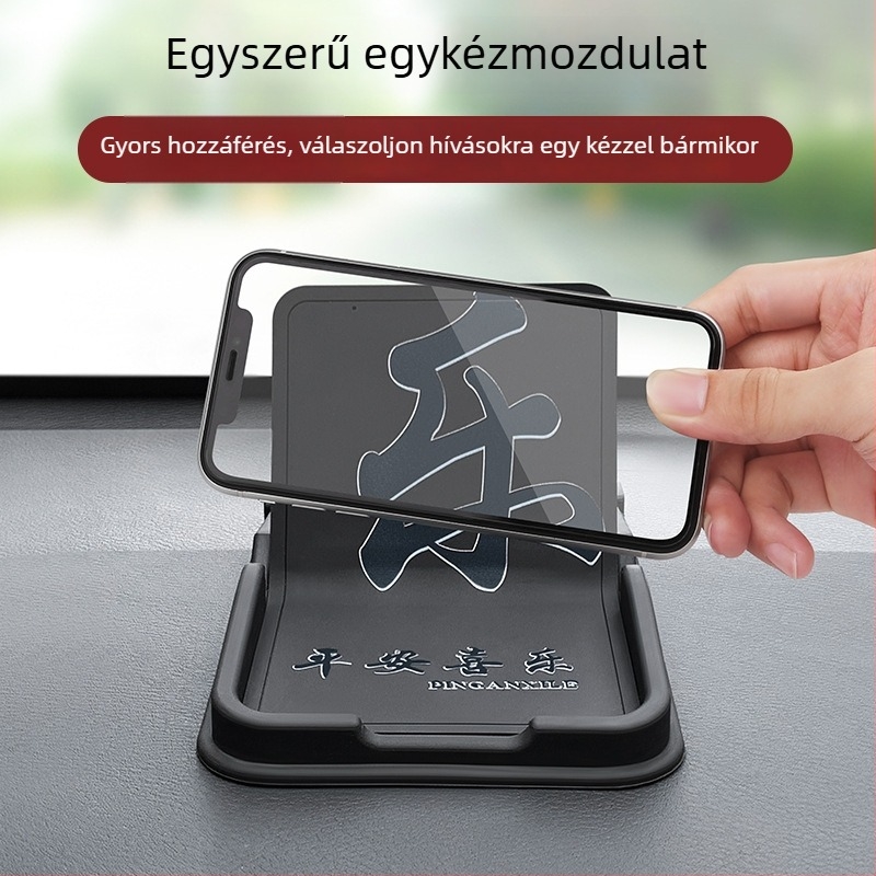 Autótelefon-tartó gravitációs rögzítéssel – univerzális, műszerfal-kompatibilis, nem újratölthető, Bosivpwssy