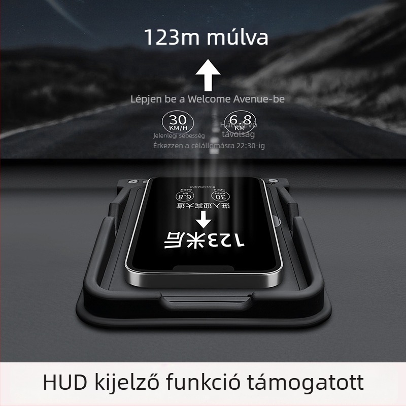 Autótelefon-tartó gravitációs rögzítéssel – univerzális, műszerfal-kompatibilis, nem újratölthető, Bosivpwssy
