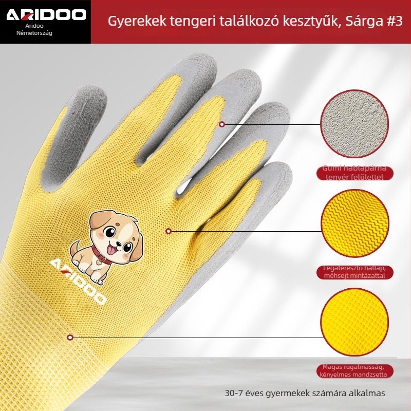 Airuidun Gyermekvédő Kesztyűk Kültéri Tevékenységekhez – Fa3-6 Kesztyűk