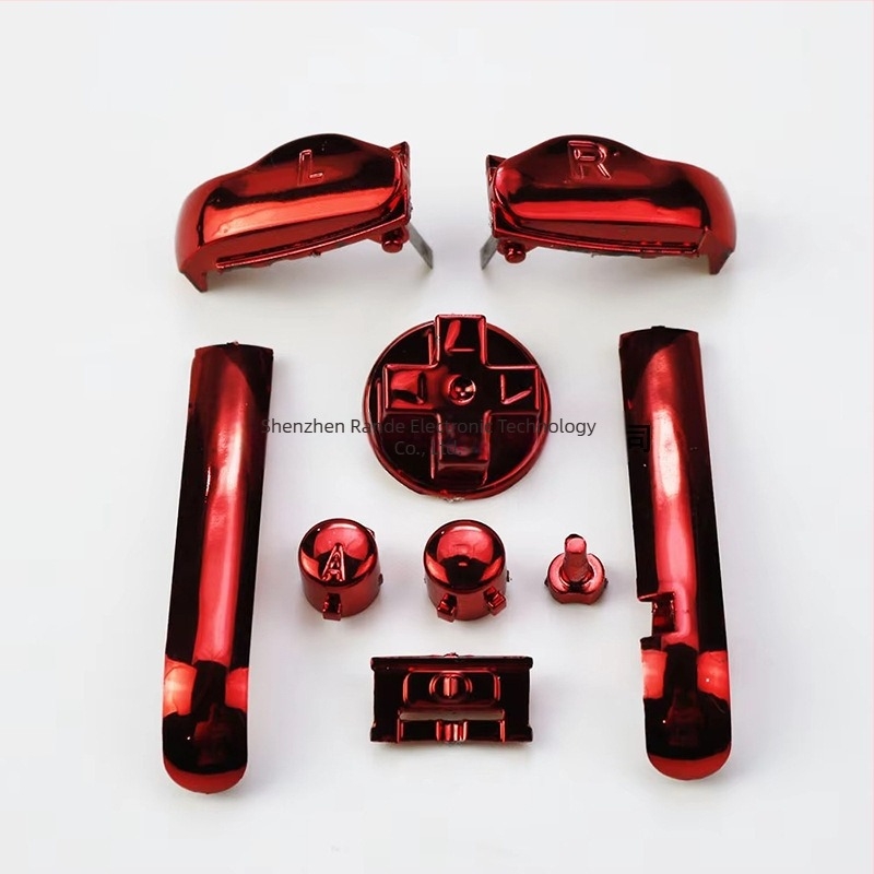 GBA vezérlőgombok készlete elektroplatált gombokkal Nintendo Game Boy Advance-hez, modell Yx-887, 9 g