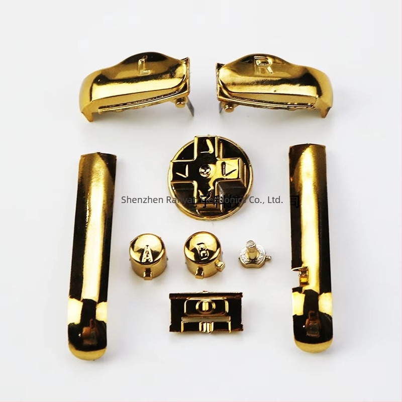 GBA vezérlőgombok készlete elektroplatált gombokkal Nintendo Game Boy Advance-hez, modell Yx-887, 9 g