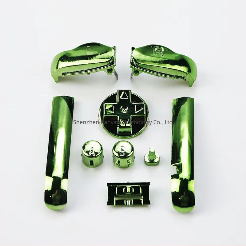 GBA vezérlőgombok készlete elektroplatált gombokkal Nintendo Game Boy Advance-hez, modell Yx-887, 9 g