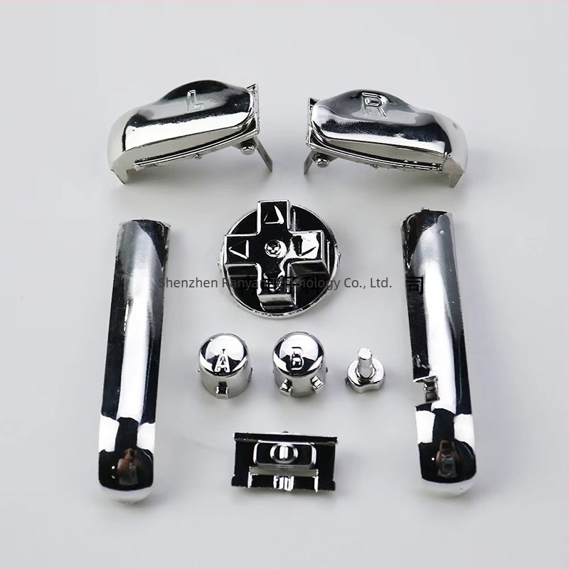 GBA vezérlőgombok készlete elektroplatált gombokkal Nintendo Game Boy Advance-hez, modell Yx-887, 9 g