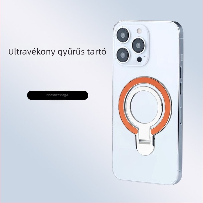 Ultra vékony gyűrűs telefon-tartó iPhone és Huawei készülékekhez — asztali és autós tartó, vezeték nélküli telefon-tartó, raktáron