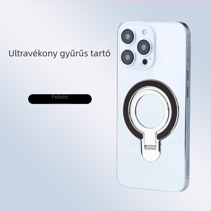 Ultra vékony gyűrűs telefon-tartó iPhone és Huawei készülékekhez — asztali és autós tartó, vezeték nélküli telefon-tartó, raktáron