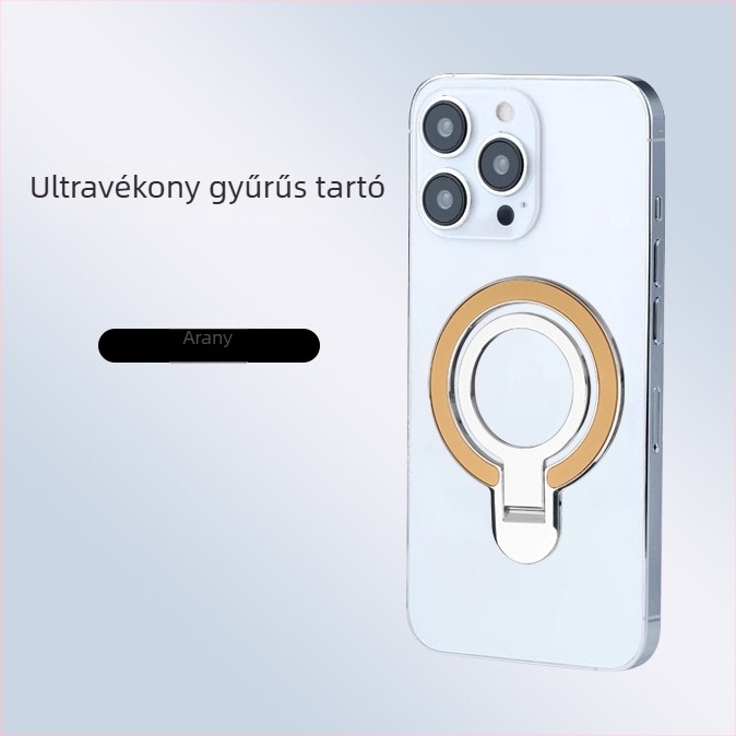 Ultra vékony gyűrűs telefon-tartó iPhone és Huawei készülékekhez — asztali és autós tartó, vezeték nélküli telefon-tartó, raktáron