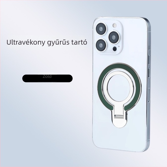 Ultra vékony gyűrűs telefon-tartó iPhone és Huawei készülékekhez — asztali és autós tartó, vezeték nélküli telefon-tartó, raktáron