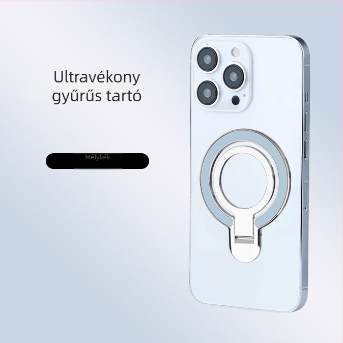 Ultra vékony gyűrűs telefon-tartó iPhone és Huawei készülékekhez — asztali és autós tartó, vezeték nélküli telefon-tartó, raktáron